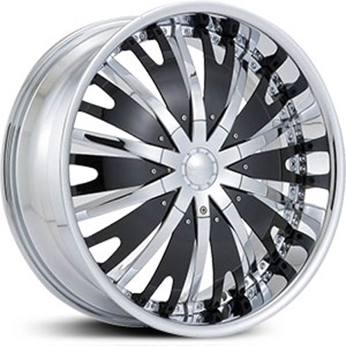 Rockstarr 348 Zeppelin Rims (Chrome) | 22 X 9.5, 22 X 9.5