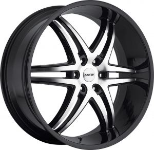 MKW M113 (6 Spokes) 24X9.5 Black Machined