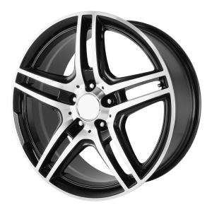 OE Creations PR136 17X8 GLOSS BLACK/MACHINED SPOKES/LIP