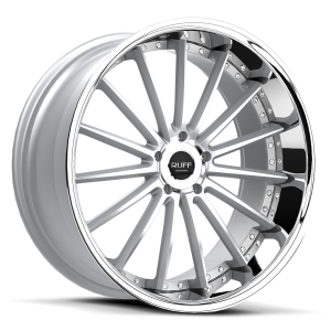 Ruff Racing R981 22X10 Hyper Silver with Machined Face & Chrome Lip