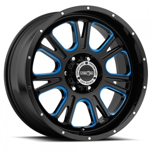 Vision 399 Fury 18X8.5 Gloss Black with Blue Tint on Windows