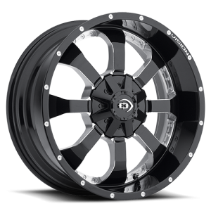 Vision 420 Locker 20X9 Gloss Black Milled Spokes